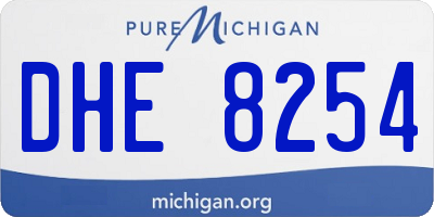 MI license plate DHE8254