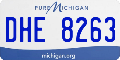 MI license plate DHE8263