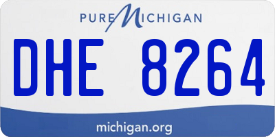MI license plate DHE8264