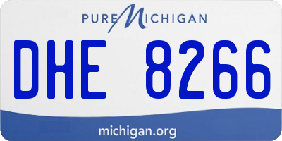 MI license plate DHE8266