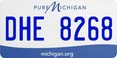 MI license plate DHE8268
