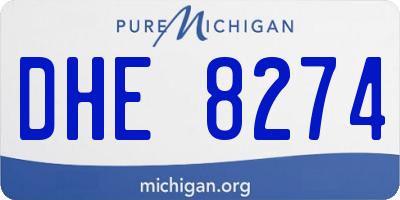 MI license plate DHE8274
