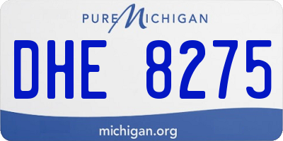 MI license plate DHE8275