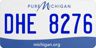 MI license plate DHE8276