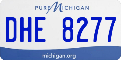 MI license plate DHE8277