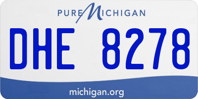 MI license plate DHE8278