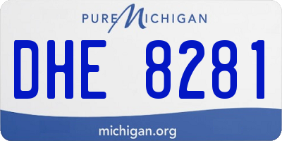 MI license plate DHE8281