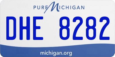 MI license plate DHE8282