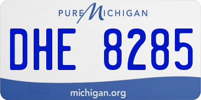 MI license plate DHE8285