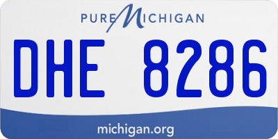 MI license plate DHE8286