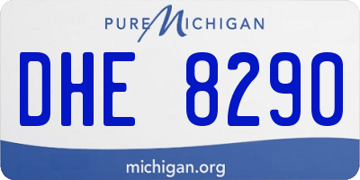 MI license plate DHE8290