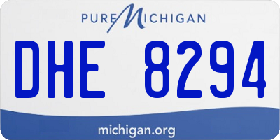 MI license plate DHE8294