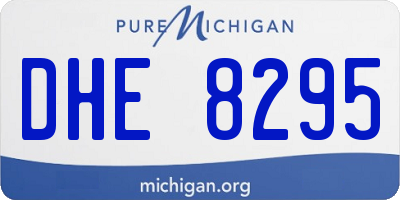 MI license plate DHE8295