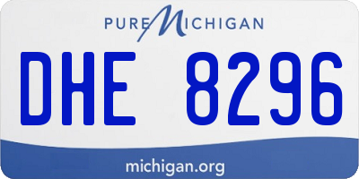 MI license plate DHE8296