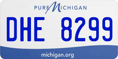 MI license plate DHE8299