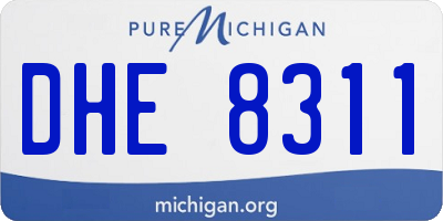 MI license plate DHE8311