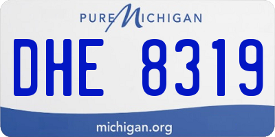 MI license plate DHE8319