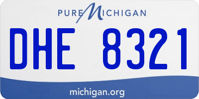 MI license plate DHE8321