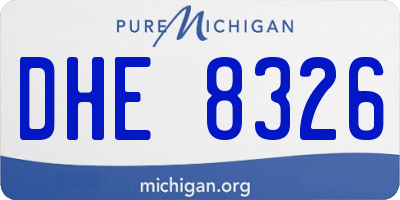 MI license plate DHE8326