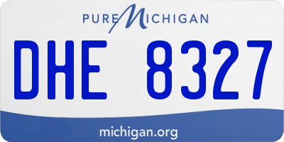 MI license plate DHE8327