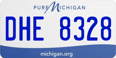 MI license plate DHE8328