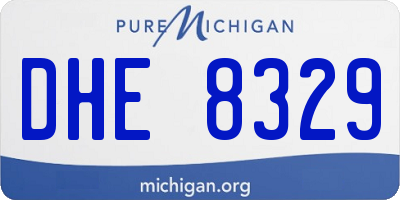 MI license plate DHE8329