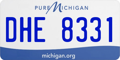 MI license plate DHE8331