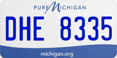 MI license plate DHE8335