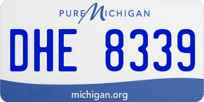MI license plate DHE8339