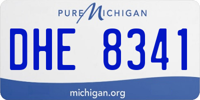 MI license plate DHE8341