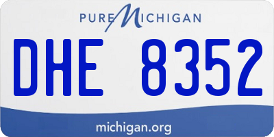 MI license plate DHE8352