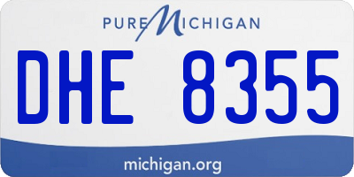 MI license plate DHE8355