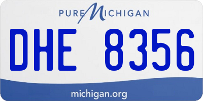 MI license plate DHE8356