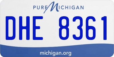 MI license plate DHE8361
