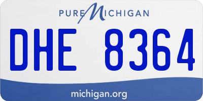 MI license plate DHE8364