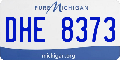 MI license plate DHE8373