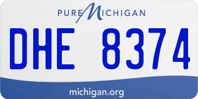 MI license plate DHE8374