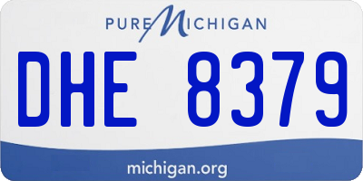 MI license plate DHE8379