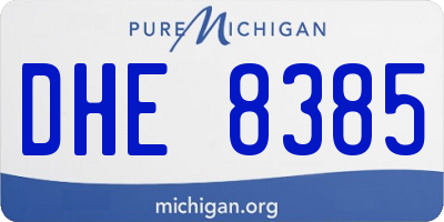 MI license plate DHE8385