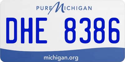MI license plate DHE8386