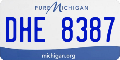 MI license plate DHE8387