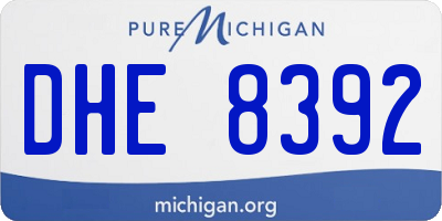 MI license plate DHE8392