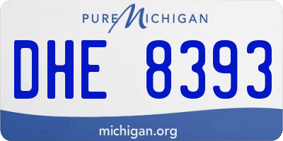 MI license plate DHE8393