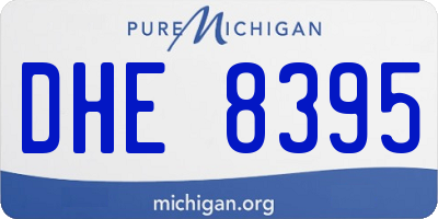 MI license plate DHE8395