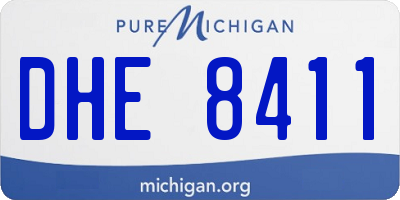 MI license plate DHE8411