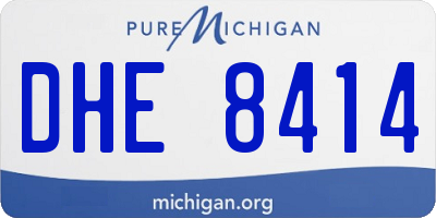 MI license plate DHE8414