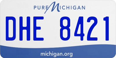 MI license plate DHE8421