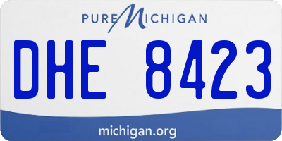 MI license plate DHE8423