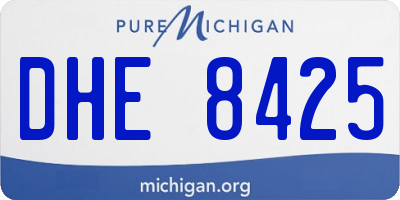 MI license plate DHE8425