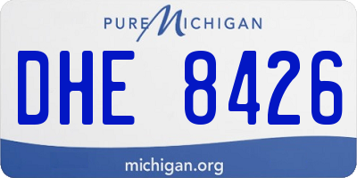 MI license plate DHE8426